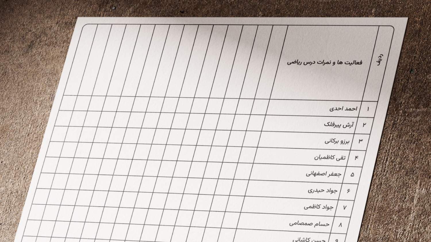 نمای لیست کلاسی
